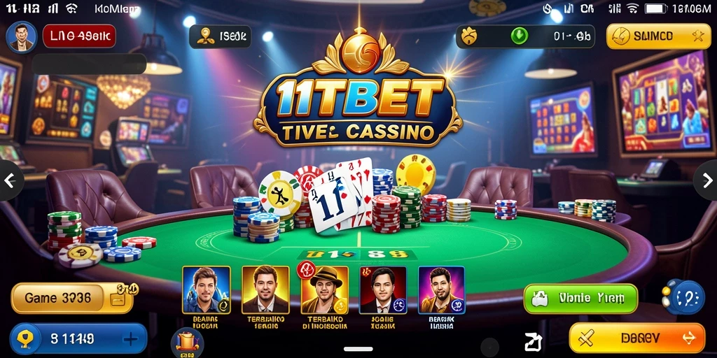 Tampilan langsung permainan Live Casino di 11TBET yang seru.
