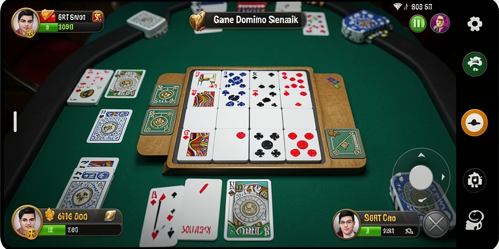 Tampilan gameplay menarik dari 6RT dengan suasana domino yang seru.