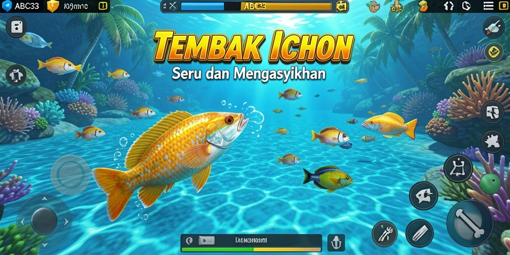 Gameplay seru menembak ikan dalam ABC33.