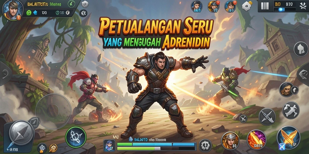 Tangkapan layar BALAITOTO menampilkan aksi petualangan yang mendebarkan.