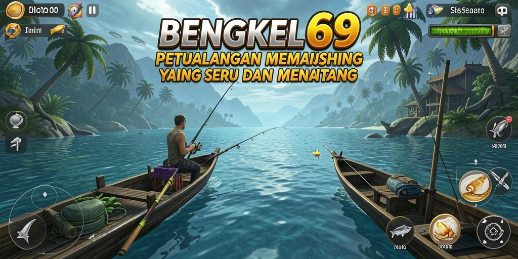 Tampilan gameplay BENGKEL69 yang menarik dan dinamis saat memancing.