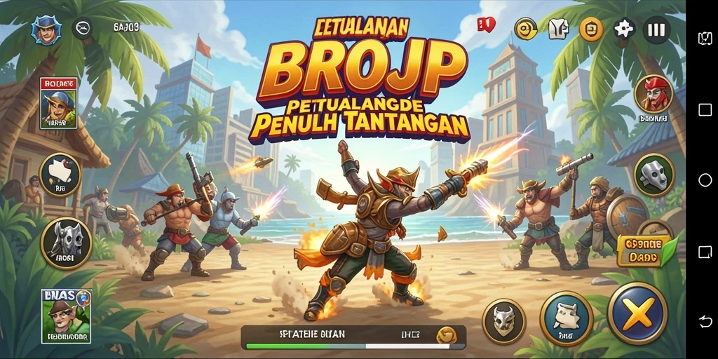 Gameplay seru BROJP dengan rintangan dan tantangan menarik.