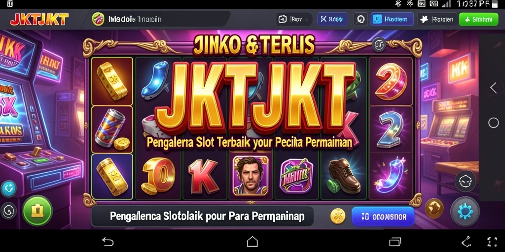Screenshot gameplay JKTJKT yang menarik dengan antarmuka Slot yang penuh warna.