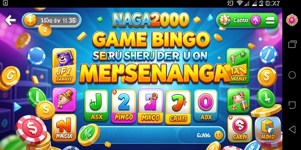 Gameplay seru di NAGA2000 dengan momen menang Bingo.