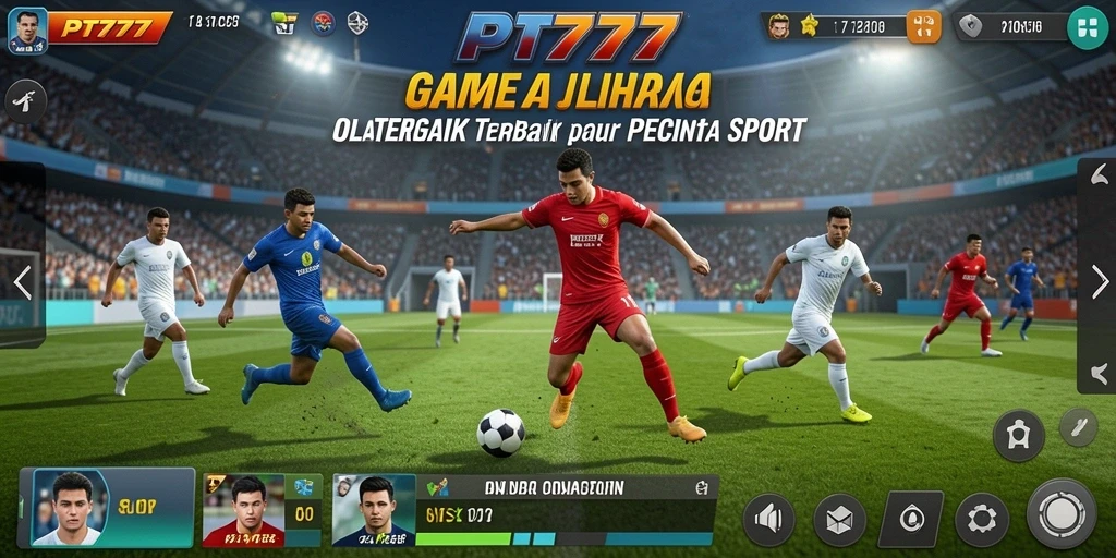 Tampilan gameplay PT777 dengan aksi olahraga yang seru dan dinamis.