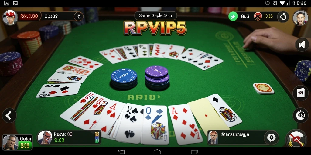 Screenshot gameplay Gaple yang seru dan menantang di RPVIP5.