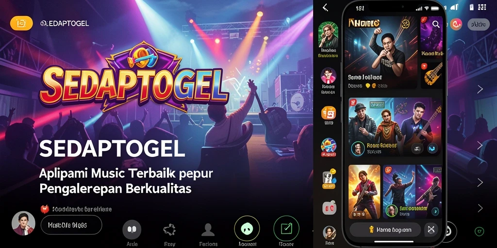 Screenshot utama gameplay SEDAPTOGEL yang menunjukkan interaksi musik.