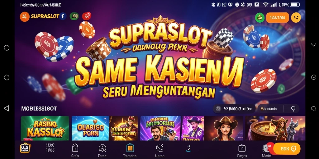 Gambaran gameplay seru dari SUPRASLOT yang penuh warna.