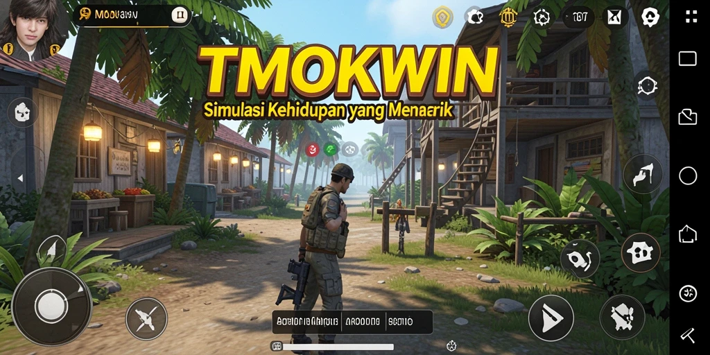 Tampilan gameplay seru dalam TMOKWIN yang penuh warna.