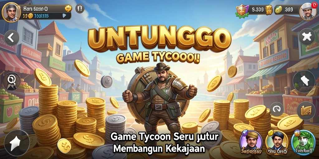 Screenshot gameplay UNTUNGGO menampilkan pengelolaan bisnis yang seru.