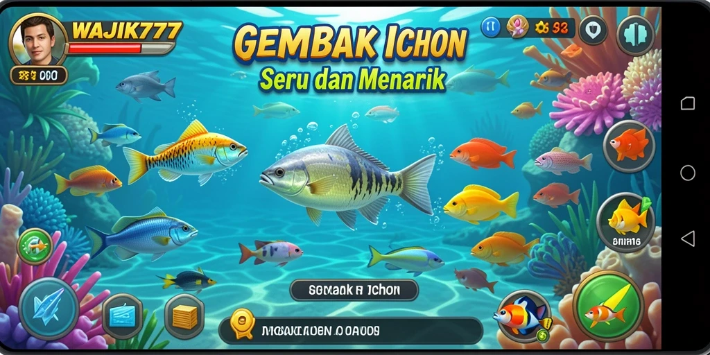 Screenshot utama WAJIK777 menampilkan aksi seru dalam permainan Tembak Ikan.
