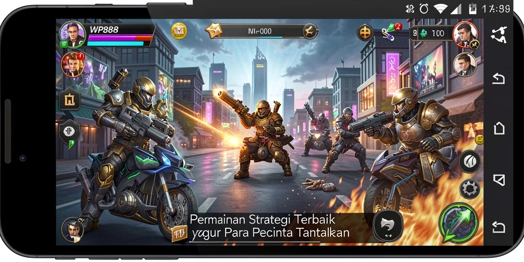 Tampilan gameplay seru dan strategis di WP888.